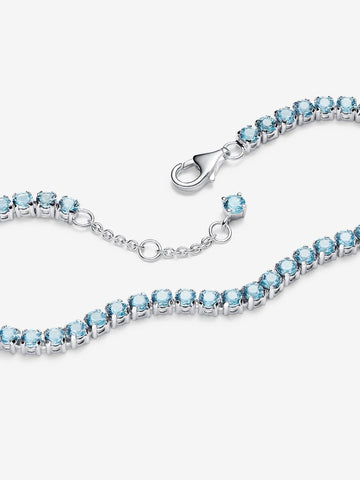 Pulseira Pandora de Ténis Azul Claro Brilhante