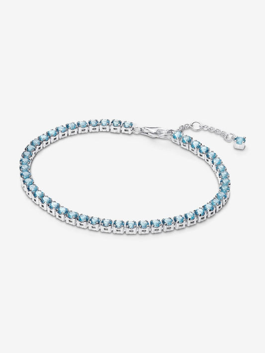 Pulseira Pandora de Ténis Azul Claro Brilhante