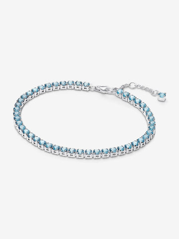 Pulseira Pandora de Ténis Azul Claro Brilhante