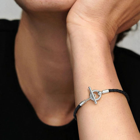 Pulseira Pandora Moments Braided Leather