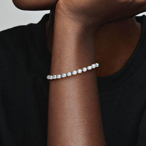 Pulseira Pandora Freshwater Pearl Blue Cord