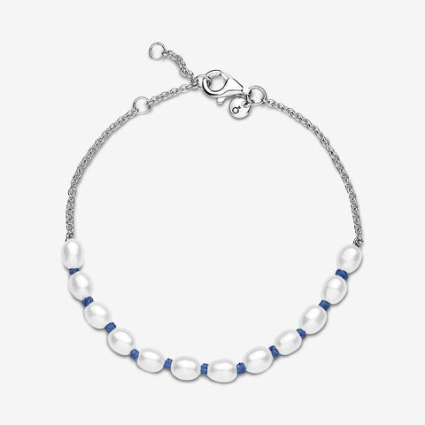 Pulseira Pandora Freshwater Pearl Blue Cord