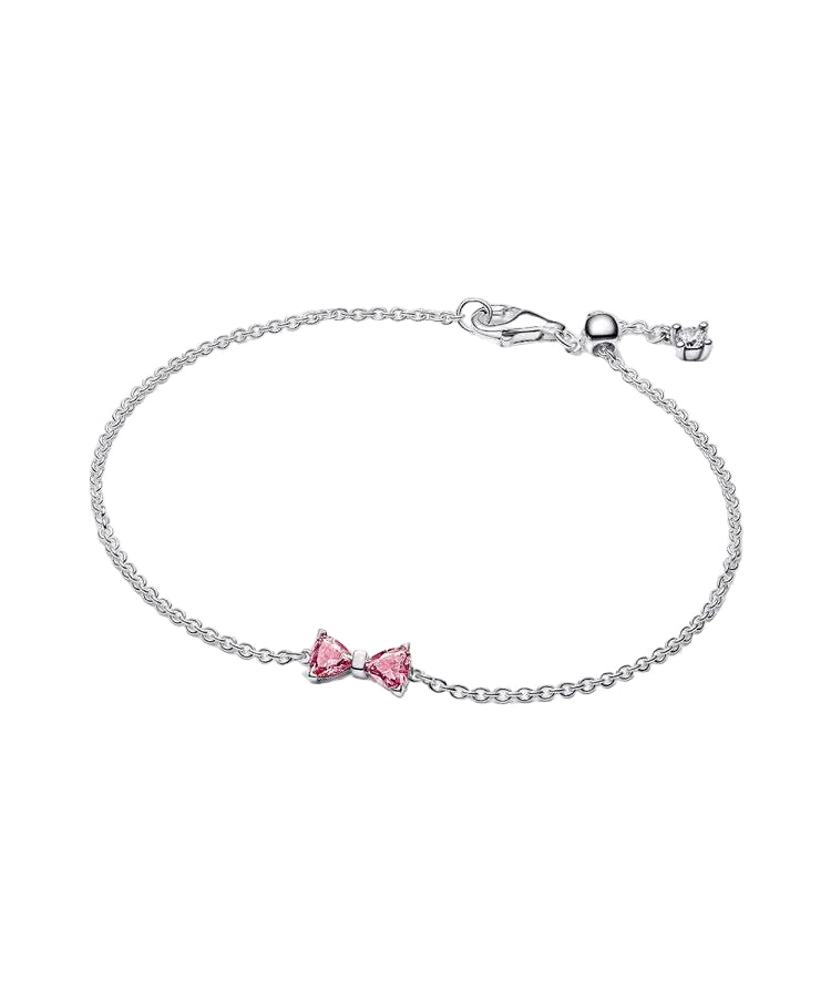Pulseira Pandora Timeless Laço Rosa Zircónias