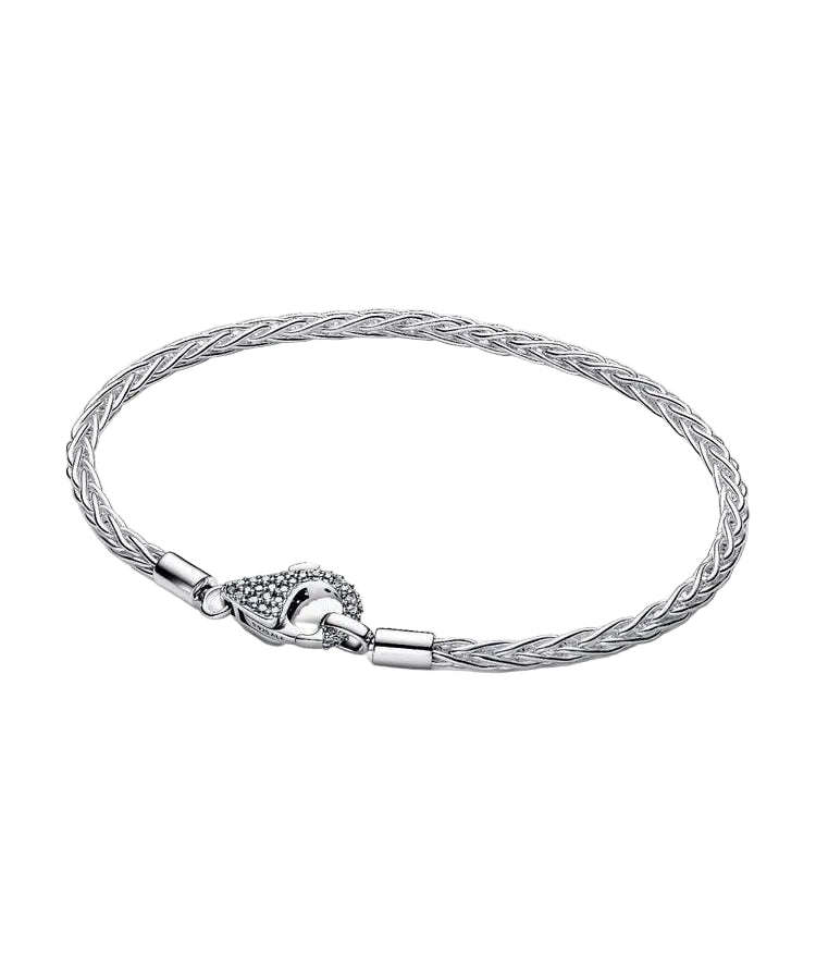 Pulseira de Corrente Espiga Fecho Pavé