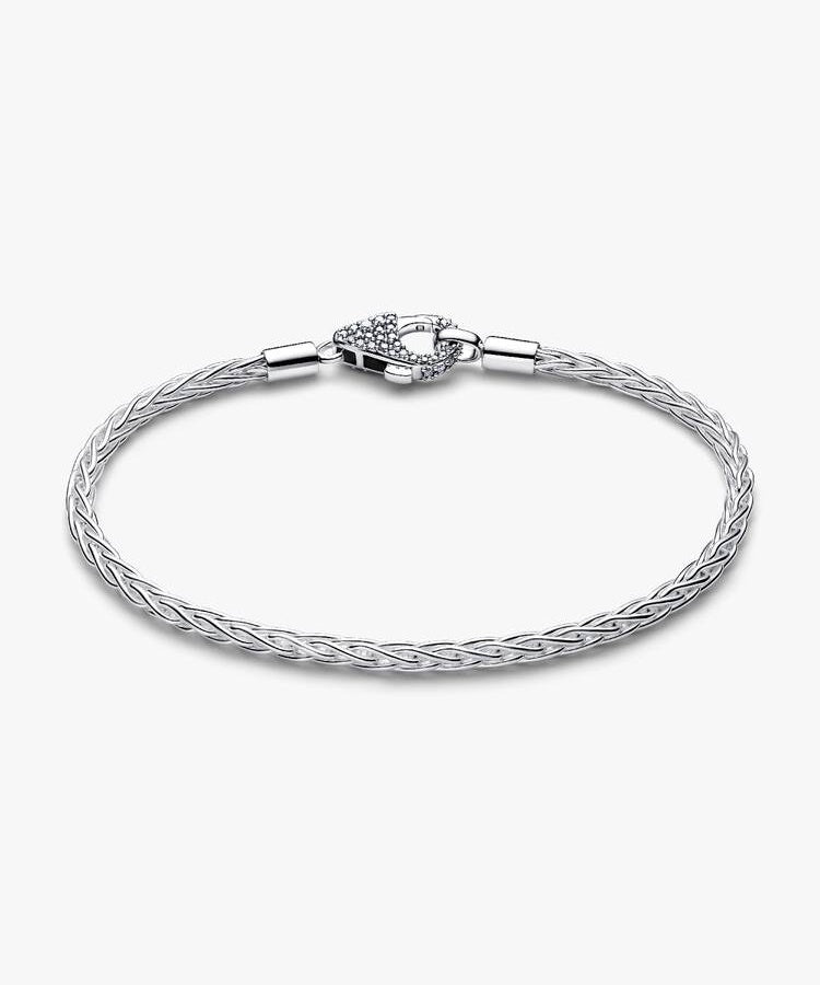 Pulseira de Corrente Espiga Fecho Pavé