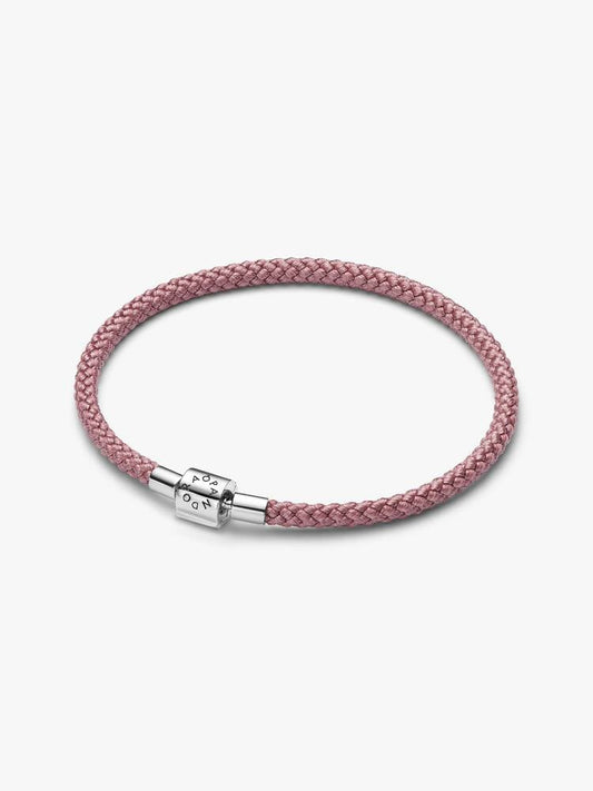 Pulseira Pandora Cordão Rosa Brilhante