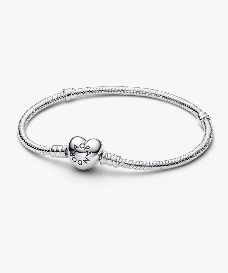 Pulseira Pandora Malha Snake e Coração