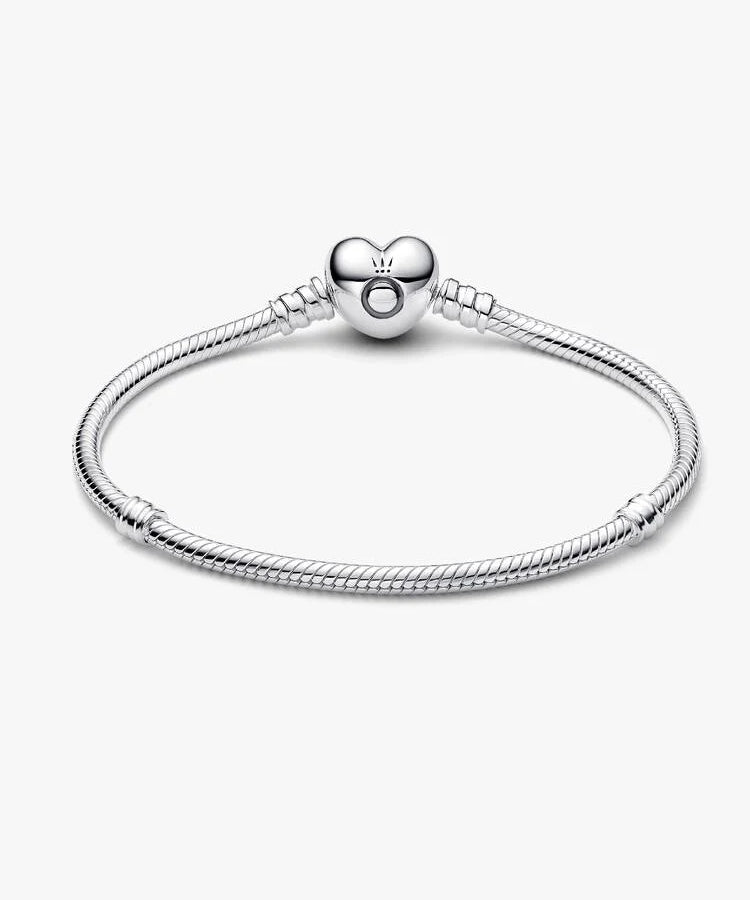 Pulseira Pandora Malha Snake e Coração
