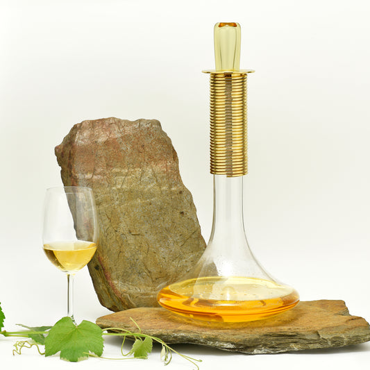 Decanter vidro banho prata Vigneto
