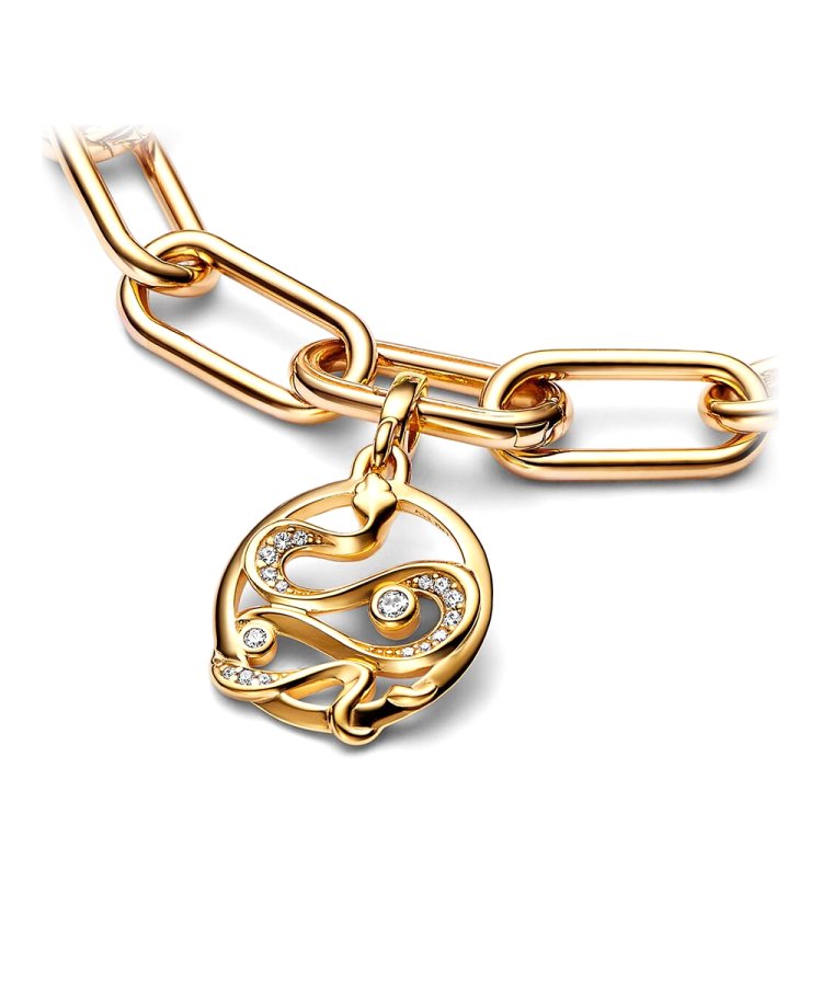 Conta Pandora Medalhão Serpente Pavé