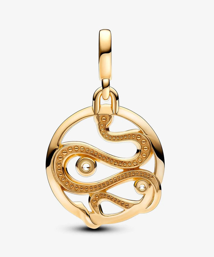 Conta Pandora Medalhão Serpente Pavé