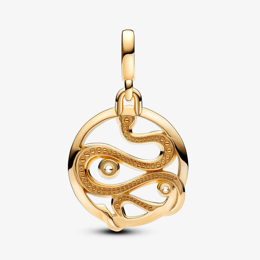 Conta Pandora Medalhão Serpente Pavé