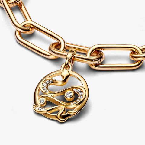 Conta Pandora Medalhão Serpente Pavé