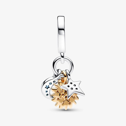 Conta Pandora Pendente Tripla Celestial