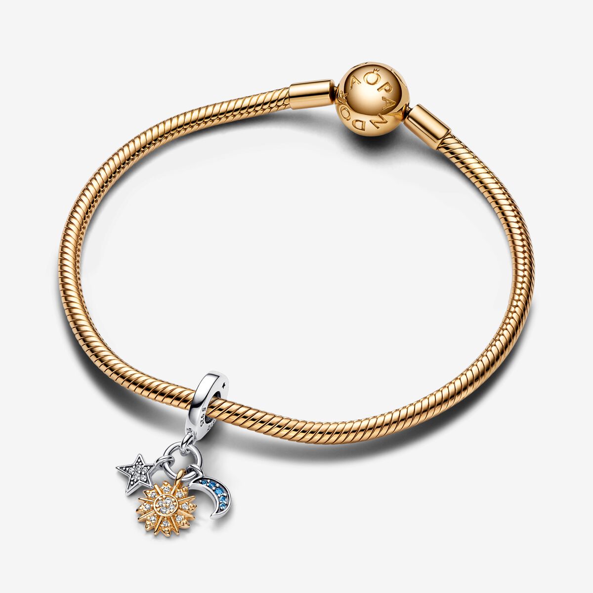 Conta Pandora Pendente Tripla Celestial