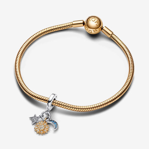 Conta Pandora Pendente Tripla Celestial