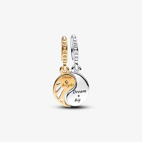 Conta Pandora Splittable Sun and Moon