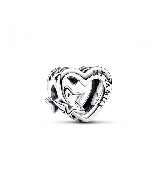 Conta Pandora Family Heart & Star Charm