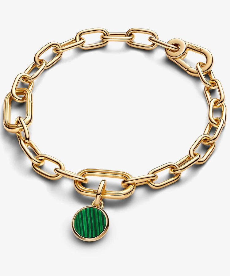 Mini Medalhão Pandora Verde Gravável