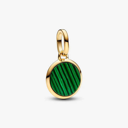 Mini Medalhão Pandora Verde Gravável