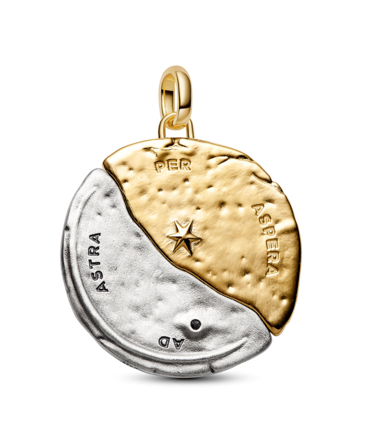 Conta Pandora Medalhão Sol & Lua Sobredimensionado