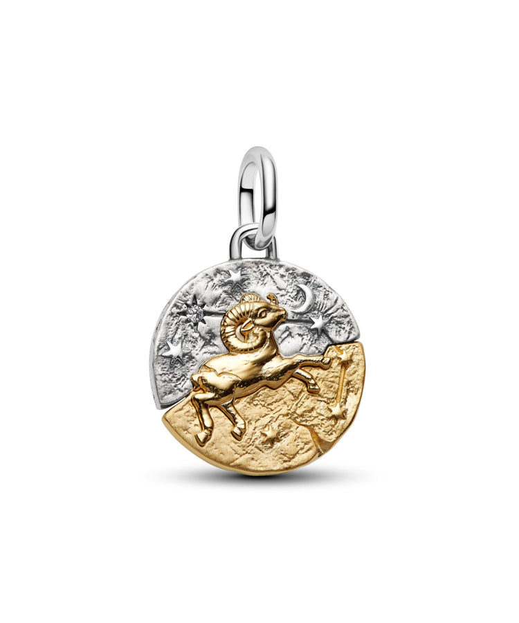 Conta Pandora Medalhão do Zodíaco Carneiro