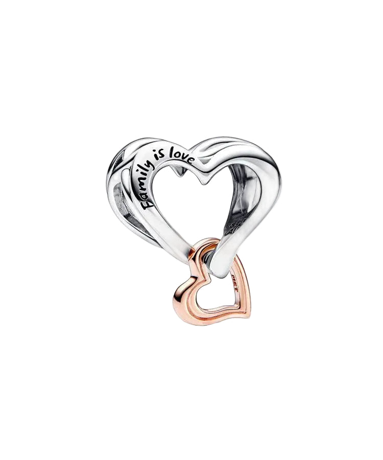 Conta Pandora Two-tone Openwork Infinity Heart