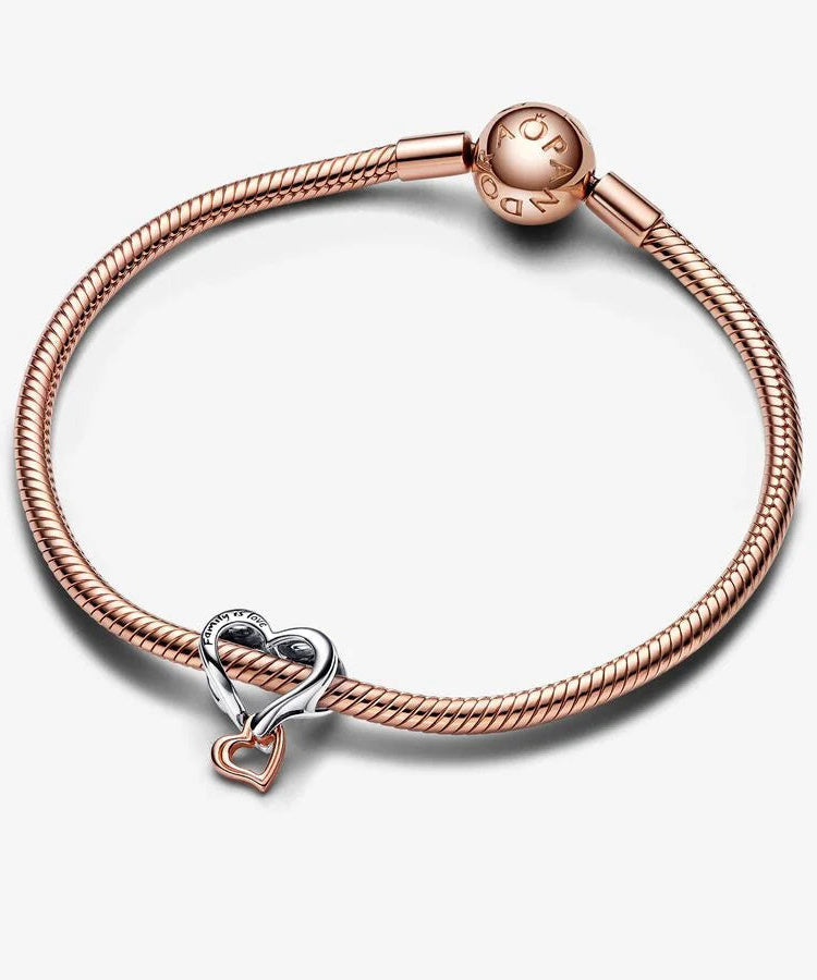 Conta Pandora Two-tone Openwork Infinity Heart