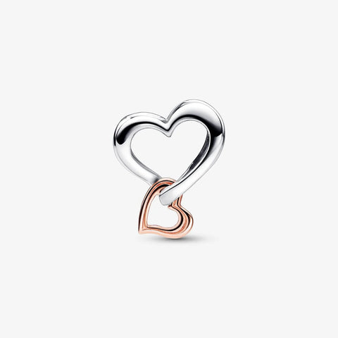 Conta Pandora Two-tone Openwork Infinity Heart