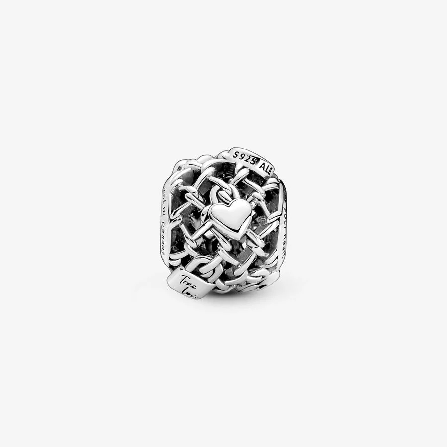 Conta Pandora Openwork Chain Link Padlock