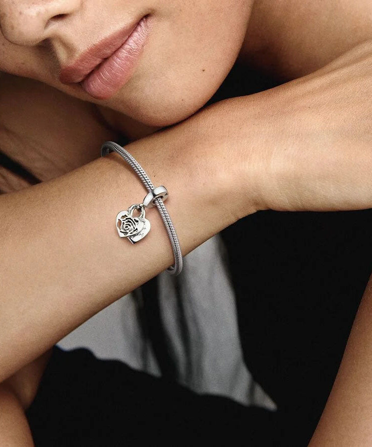 Conta Pandora Rose Heart Padlock