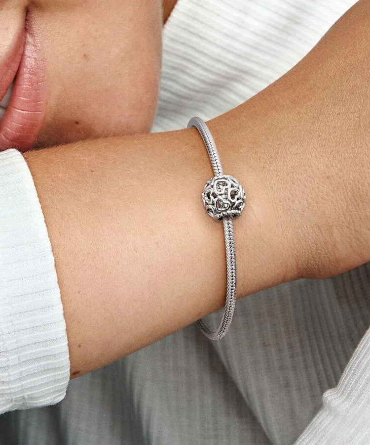 Conta Pandora Openwork Heart