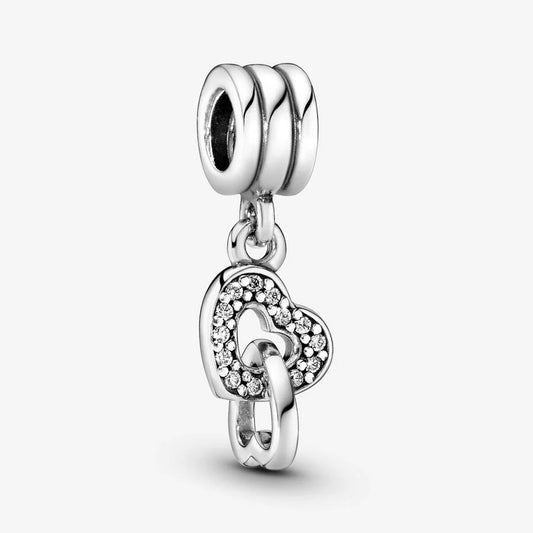 Conta Pandora Interlocking Heart Pendant