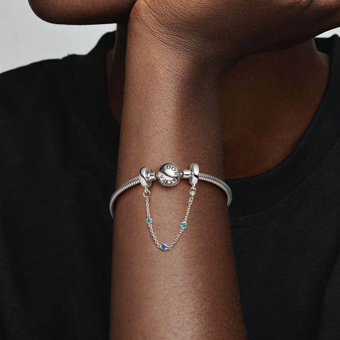 Conta Pandora Triple Blue Stone