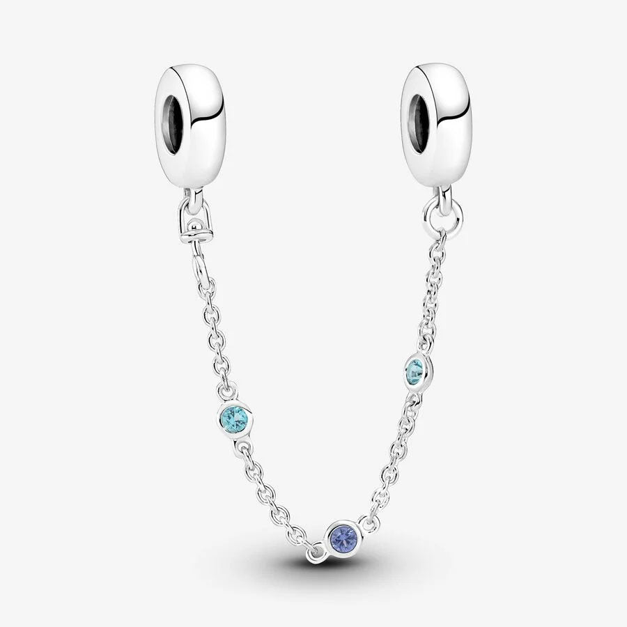 Conta Pandora Triple Blue Stone