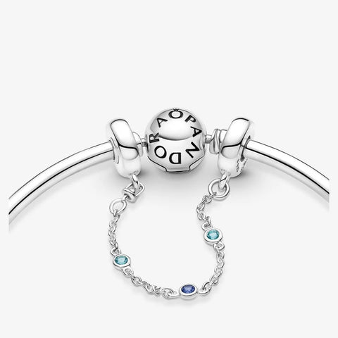 Conta Pandora Triple Blue Stone