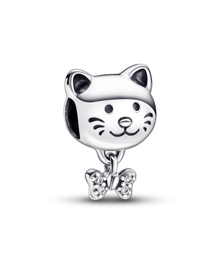 Conta Pandora Gato e Laço