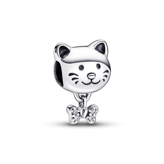 Conta Pandora Gato e Laço