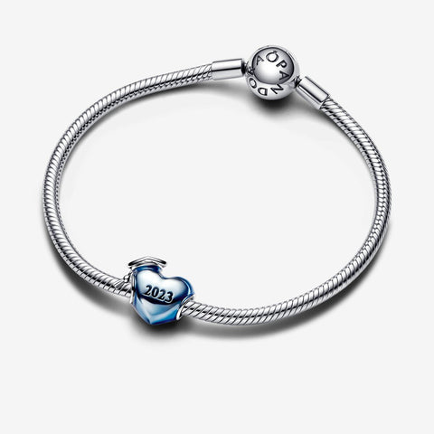 Conta Pandora Blue 2023 Graduation Heart