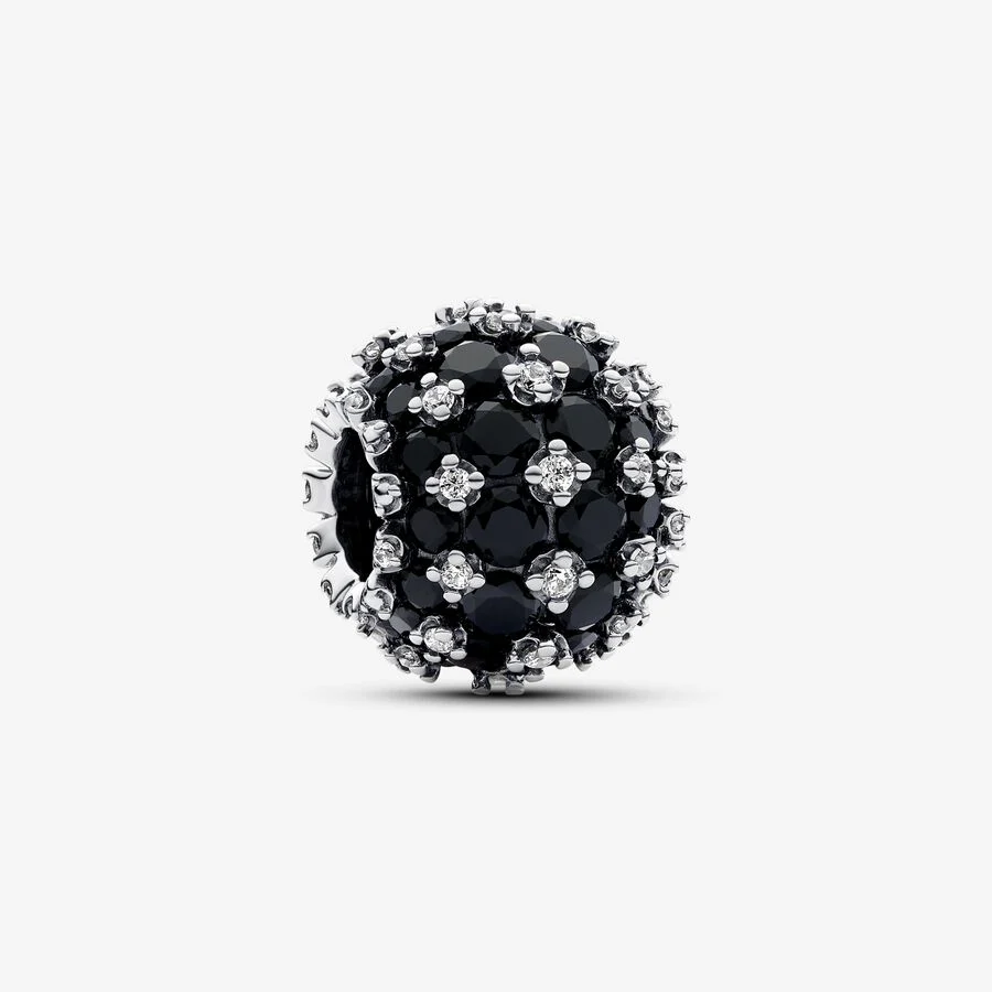 Conta Pandora Sparkling  Pavé Round Black