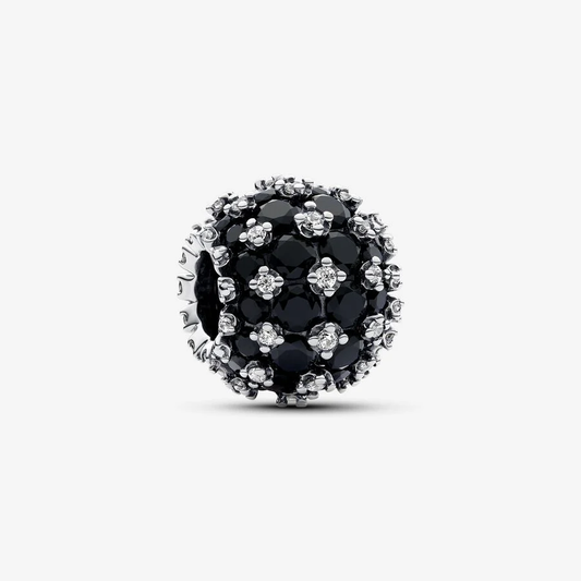 Conta Pandora Sparkling  Pavé Round Black