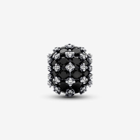 Conta Pandora Sparkling  Pavé Round Black