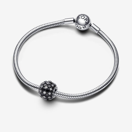 Conta Pandora Sparkling  Pavé Round Black