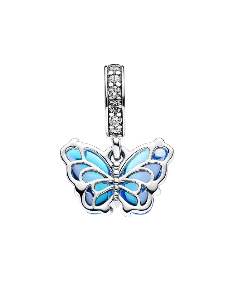 Conta Pandora Blue Murano Glass Butterfly