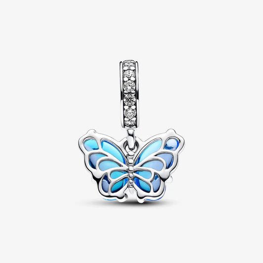 Conta Pandora Blue Murano Glass Butterfly