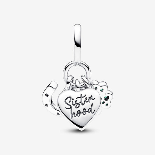 Conta Pandora Four Leaf Clover, Heart and Horseshoe
