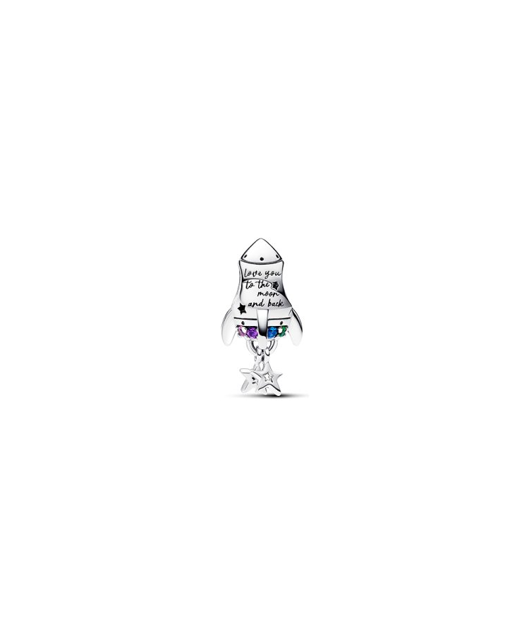 Conta Pandora Space Love Rocket