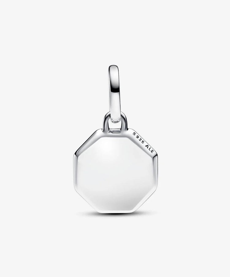 Mini Medalhão Pandora Turquesa Gravável