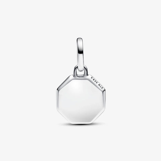 Mini Medalhão Pandora Turquesa Gravável