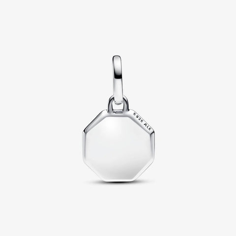 Mini Medalhão Pandora Turquesa Gravável